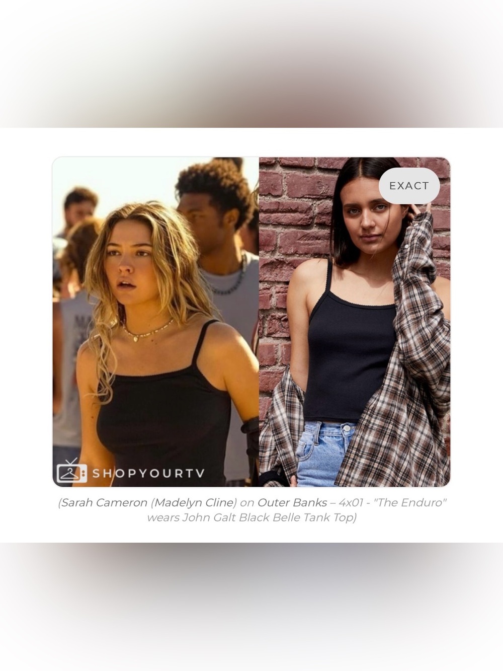 ASO Sarah Cameron John Galt Black Tank Top